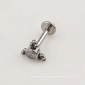 Titanium  New Design Zirconia Gem Stone Lip Labret Ring Body Piercing